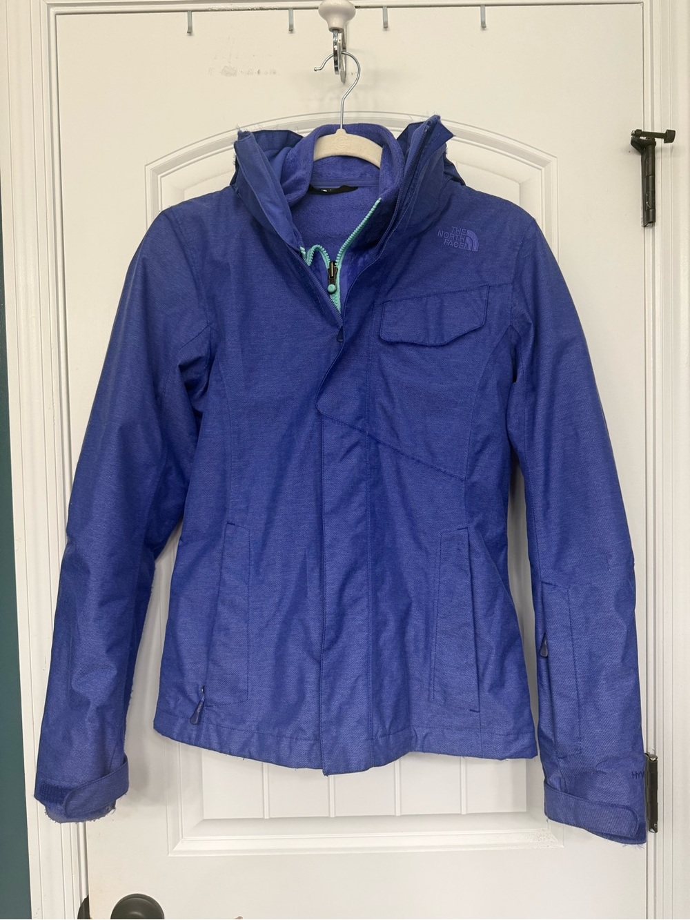 The North Face HyVent Jacket Women's Purple Softshell Ski (3 in 1 possible) XS